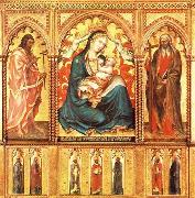 Taddeo di Bartolo Virgin and Child with St John the Baptist and St Andrew china oil painting artist